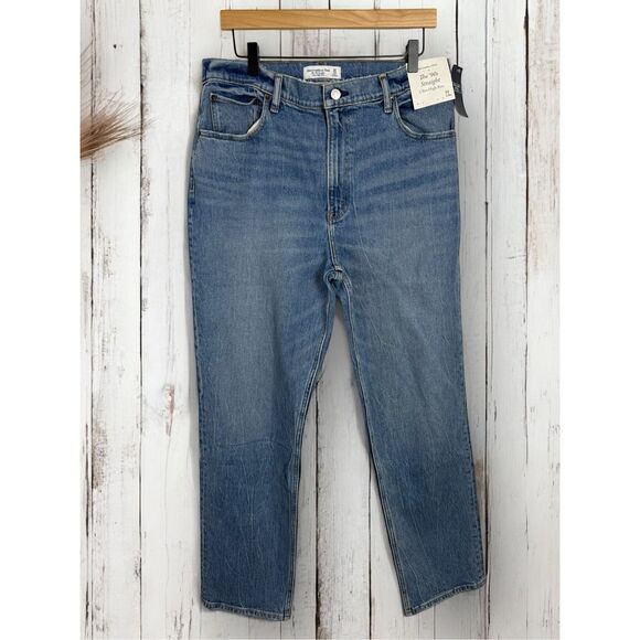 Abercrombie The 90’s Straight Ultra High Rise Jeans 14 (32) - Picture 1 of 13